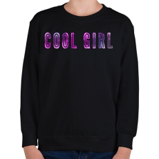 PRINTFASHION cool girl - Gyerek pulóver - Fekete
