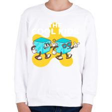 PRINTFASHION Cool kids - Gyerek pulóver - Fehér gyerek pulóver, kardigán