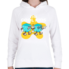 PRINTFASHION Cool kids - Női kapucnis pulóver - Fehér női pulóver, kardigán