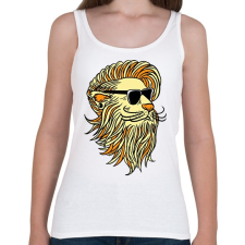 PRINTFASHION Cool Lion - Női atléta - Fehér női trikó