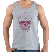 PRINTFASHION Cool skull - Férfi atléta - Sport szürke atléta, trikó