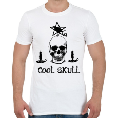 PRINTFASHION cool skull - Férfi póló - Fehér