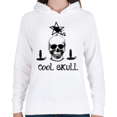 PRINTFASHION cool skull - Női kapucnis pulóver - Fehér