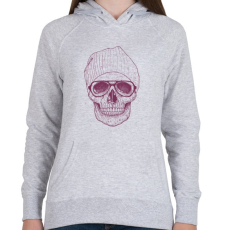 PRINTFASHION Cool skull - Női kapucnis pulóver - Sport szürke