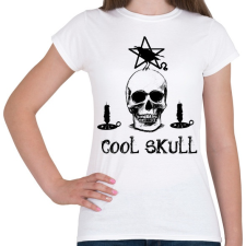 PRINTFASHION cool skull - Női póló - Fehér női póló