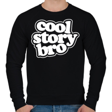 PRINTFASHION Cool Story Bro - Férfi pulóver - Fekete férfi pulóver, kardigán
