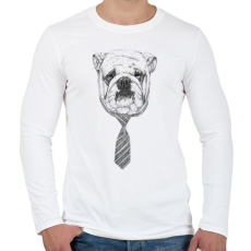 PRINTFASHION Cooldog - Férfi hosszú ujjú póló - Fehér