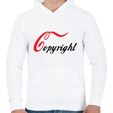 PRINTFASHION Copyright - Férfi kapucnis pulóver - Fehér