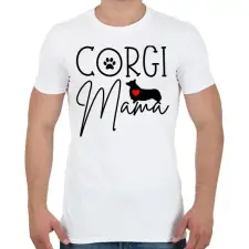 PRINTFASHION Corgi anya - Férfi póló - Fehér férfi póló