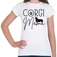 PRINTFASHION Corgi anya - Női póló - Fehér