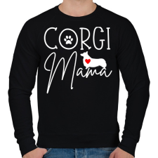 PRINTFASHION Corgi mama - Férfi pulóver - Fekete férfi pulóver, kardigán