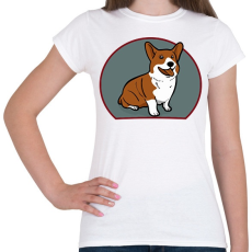 PRINTFASHION Corgi mindenek felett  - Női póló - Fehér