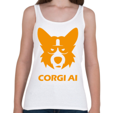 PRINTFASHION CorgiAi - Női atléta - Fehér női trikó