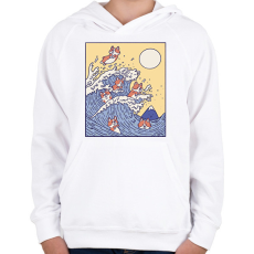 PRINTFASHION Corgik - Gyerek kapucnis pulóver - Fehér