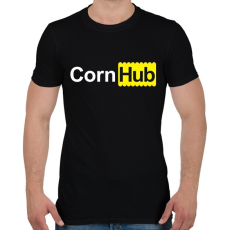 PRINTFASHION CornHub - Férfi póló - Fekete