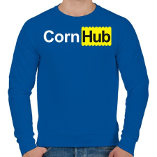 PRINTFASHION CornHub - Férfi pulóver - Királykék férfi pulóver, kardigán
