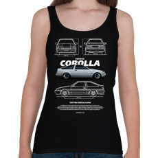 PRINTFASHION COROLLA AE86 - Női atléta - Fekete