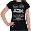 PRINTFASHION COROLLA AE86 - Női póló - Fekete