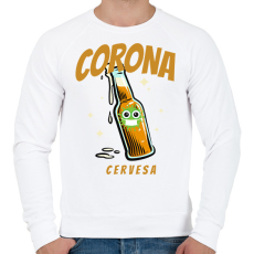 PRINTFASHION CORONA CERVESA - Férfi pulóver - Fehér