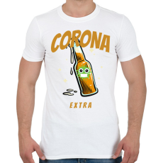 PRINTFASHION CORONA EXTRA - Férfi póló - Fehér