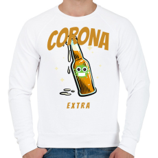 PRINTFASHION CORONA EXTRA - Férfi pulóver - Fehér
