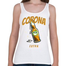 PRINTFASHION CORONA EXTRA - Női atléta - Fehér női trikó