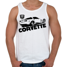 PRINTFASHION Corvette - Férfi atléta - Fehér atléta, trikó