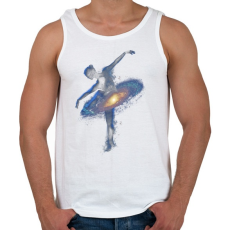 PRINTFASHION Cosmic dance - Férfi atléta - Fehér