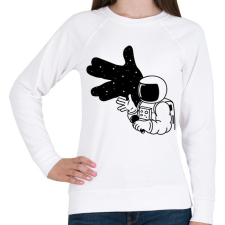 PRINTFASHION Cosmoshadow - Női pulóver - Fehér női pulóver, kardigán