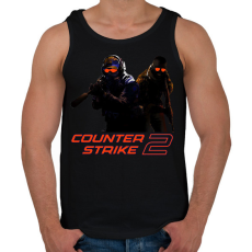 PRINTFASHION Counter-strike 2 - Férfi atléta - Fekete