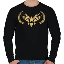 PRINTFASHION Counter Strike: Global Offensive Nova Rank - Férfi pulóver - Fekete férfi pulóver, kardigán