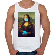 PRINTFASHION Covid Mona - Férfi atléta - Fehér