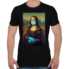 PRINTFASHION Covid Mona - Férfi póló - Fekete férfi póló