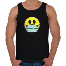 PRINTFASHION Covid smiley - Férfi atléta - Fekete