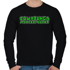 PRINTFASHION Cowabunga motherf - Férfi pulóver - Fekete