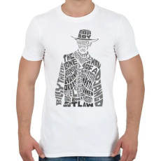 PRINTFASHION Cowboy - Férfi póló - Fehér