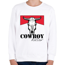 PRINTFASHION Cowboy killer - Gyerek pulóver - Fehér
