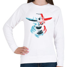 PRINTFASHION Cowboy - Női pulóver - Fehér női pulóver, kardigán