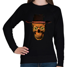 PRINTFASHION cowboy skull - Női pulóver - Fekete