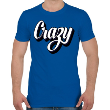PRINTFASHION Crazy - Férfi póló - Királykék férfi póló