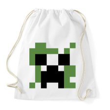 PRINTFASHION Creeper Minecraft - Sportzsák, Tornazsák - Fehér tornazsák