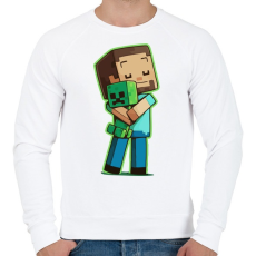 PRINTFASHION Creeper Needs Love - Férfi pulóver - Fehér