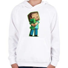 PRINTFASHION Creeper Needs Love - Gyerek kapucnis pulóver - Fehér gyerek pulóver, kardigán