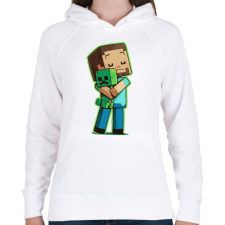 PRINTFASHION Creeper Needs Love - Női kapucnis pulóver - Fehér női pulóver, kardigán