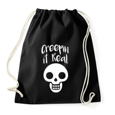 PRINTFASHION Creepin It Real Skull - Sportzsák, Tornazsák - Fekete tornazsák