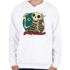 PRINTFASHION Creepy Christmas - Gyerek kapucnis pulóver - Fehér gyerek pulóver, kardigán