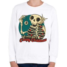 PRINTFASHION Creepy Christmas - Gyerek pulóver - Fehér gyerek pulóver, kardigán