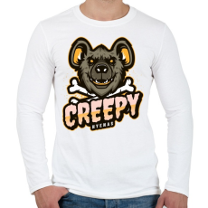 PRINTFASHION Creepy Hyenas - Férfi hosszú ujjú póló - Fehér