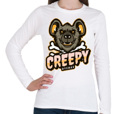 PRINTFASHION Creepy Hyenas - Női hosszú ujjú póló - Fehér női póló