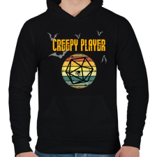 PRINTFASHION Creepy player - Férfi kapucnis pulóver - Fekete férfi pulóver, kardigán